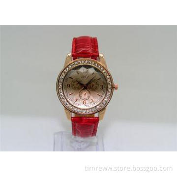 Normal female Diamond Quartz Watch Japanese movement rose g
